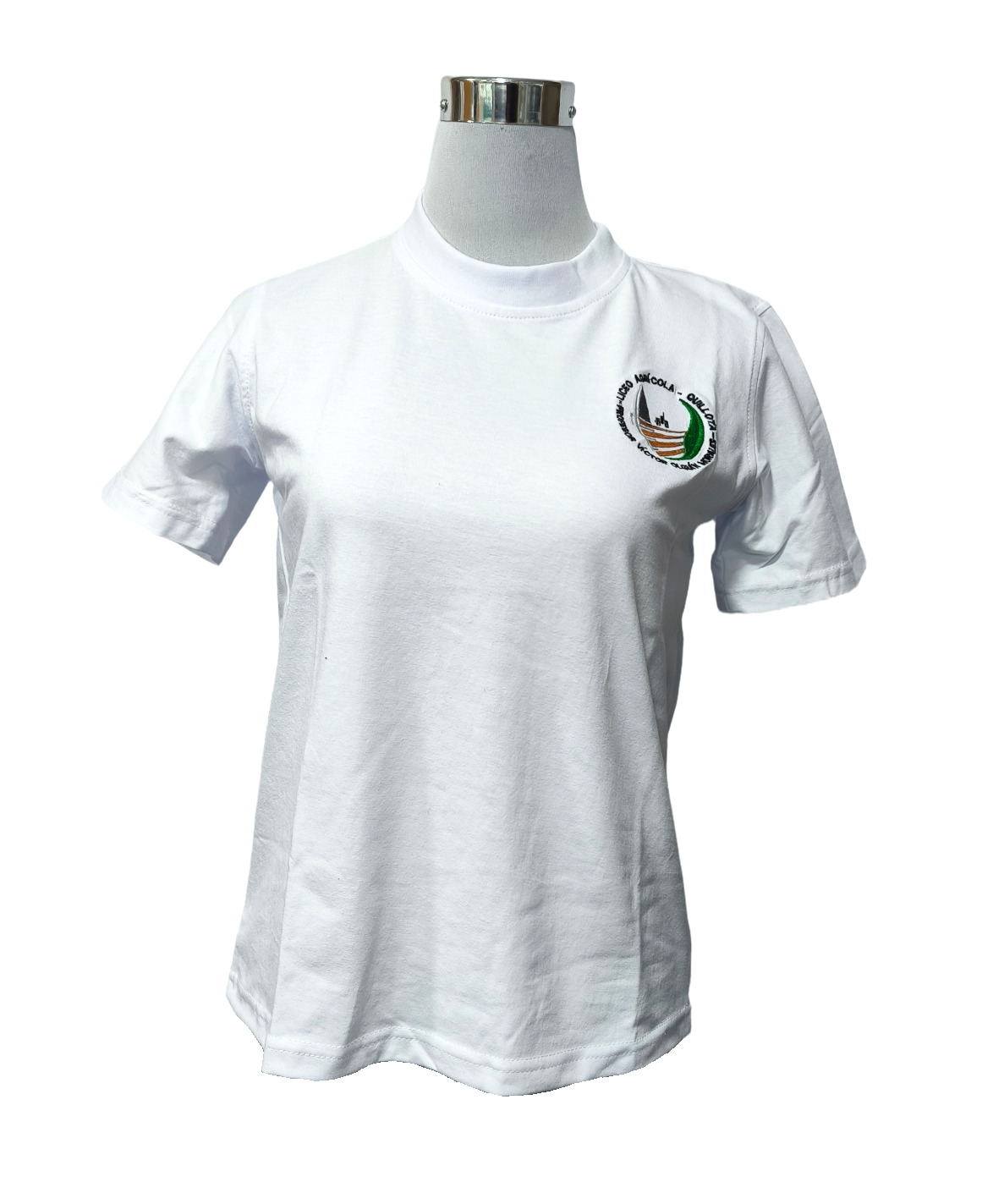polera polo manga corta blanca
