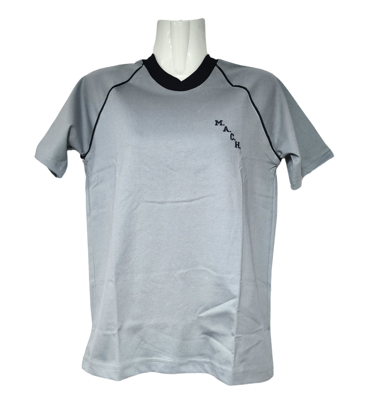 polera polo manga corta gris