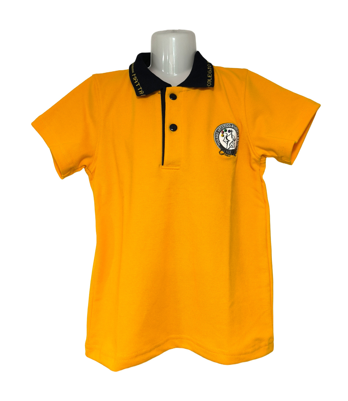 polera pique manga corta amarilla 3-7-3M
