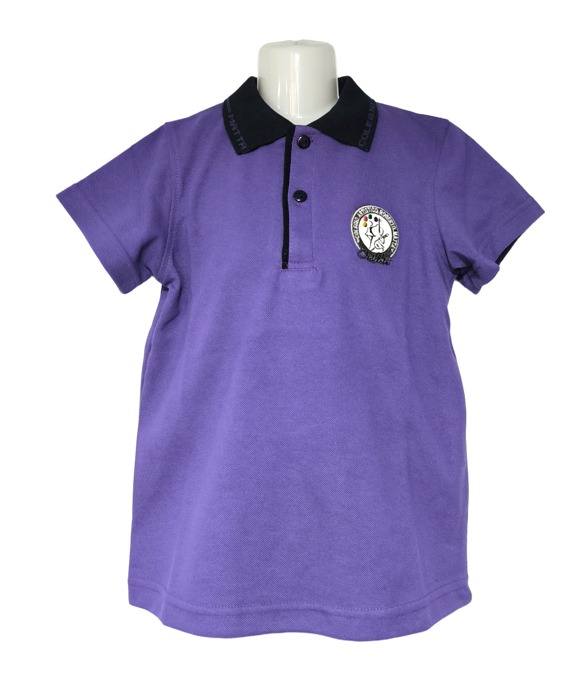 polera pique manga corta morada 2-6-2M
