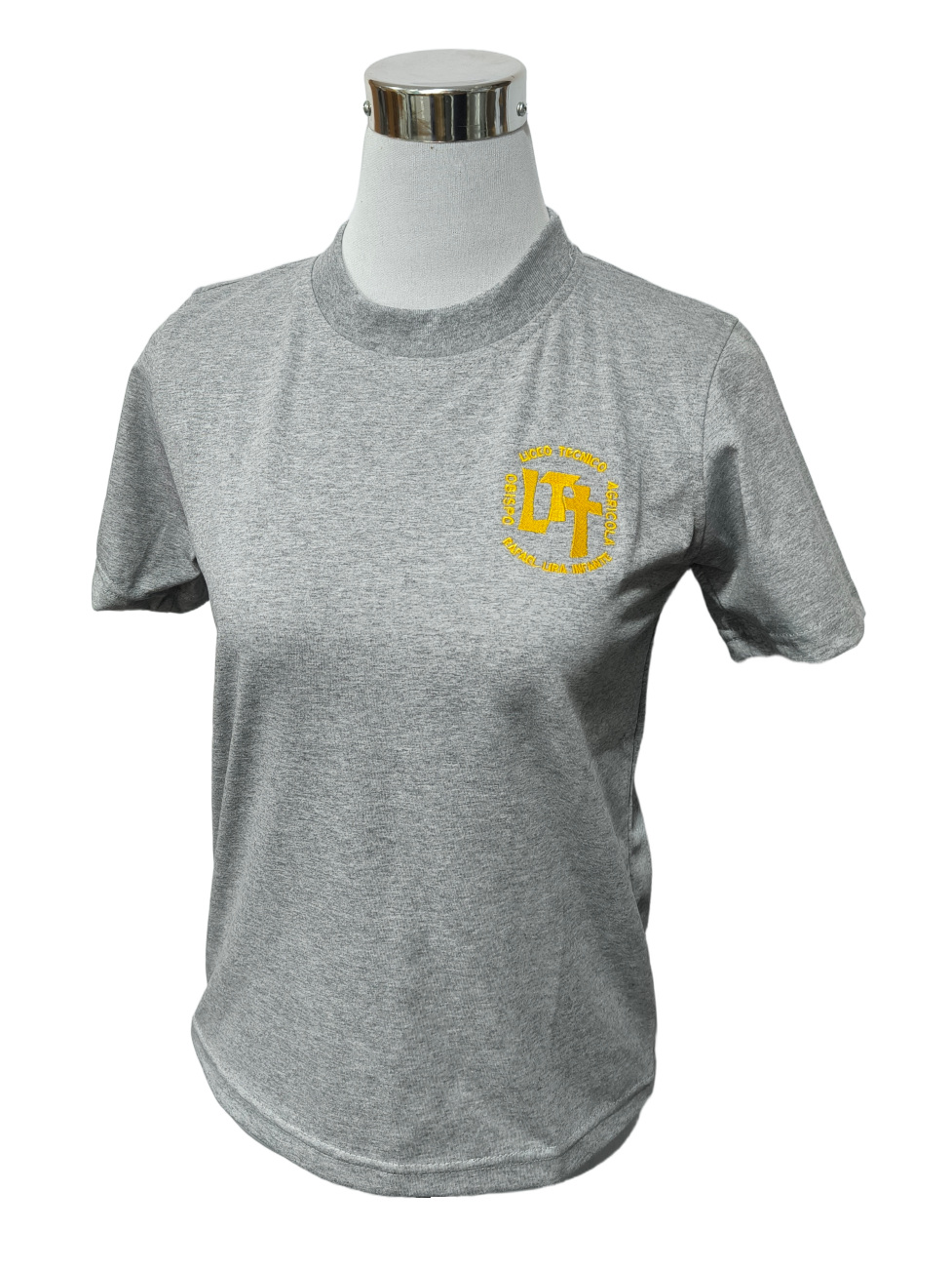 polera polo manga corta gris