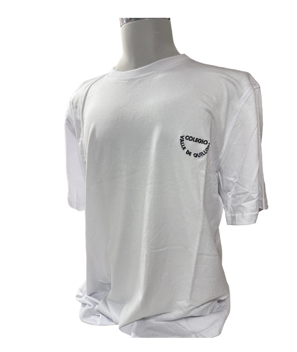 polera polo manga corta blanca