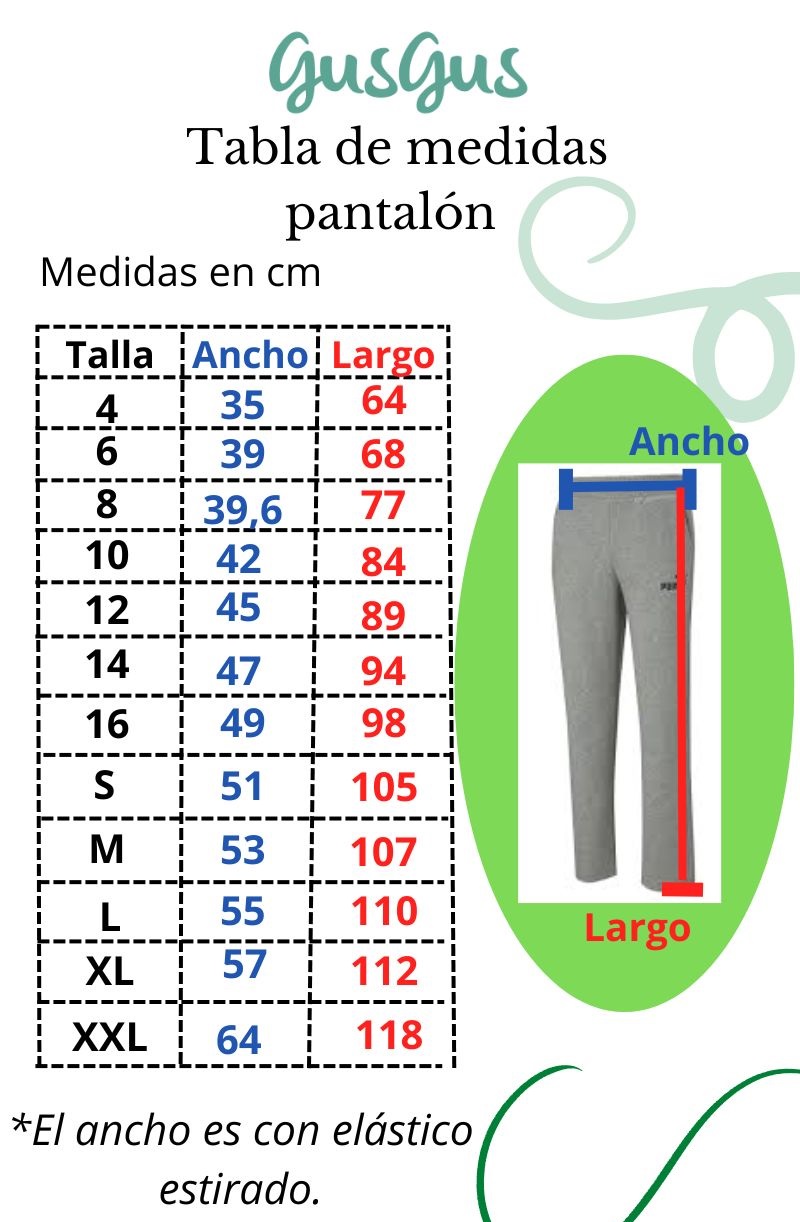 Cuadro de tallas