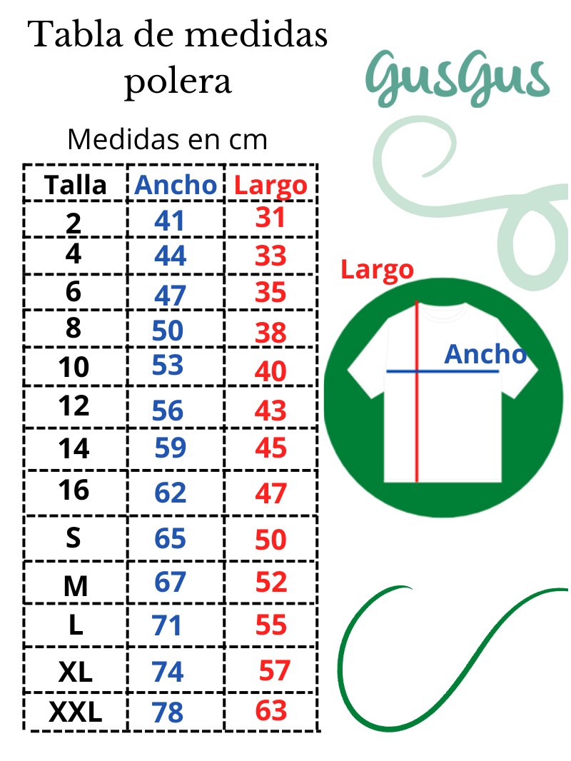 Cuadro de tallas