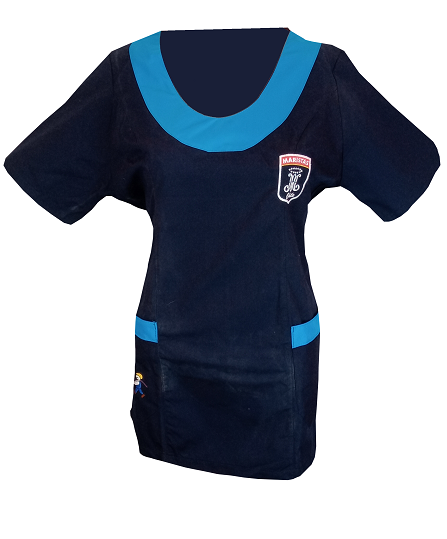 delantal azul